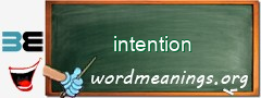 WordMeaning blackboard for intention